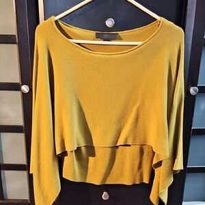 Zara Golden Yellow Draped Blouse